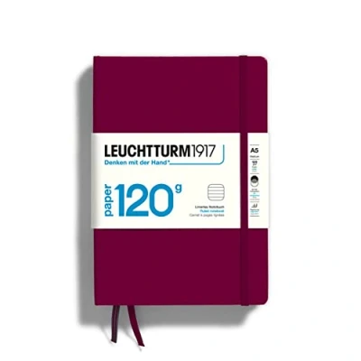 Image de LEUCHTTURM1917 363536 Carnet 120 g/m² Paper Edition, couverture rigide, Medium (A5), Port Red, ligné