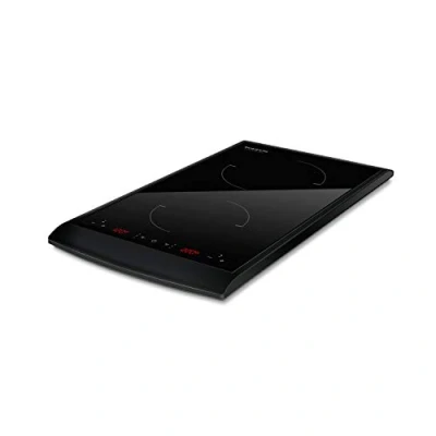 Image de TAURUS Darkfire Domino Plaque à induction 2 feux 2900 W, Diamètre jusqu&#039;à 17,5 cm, 10 niveaux de puissance, Température réglable, Fonction temporisation, Design ultraslim, 600 x 310 71 mm