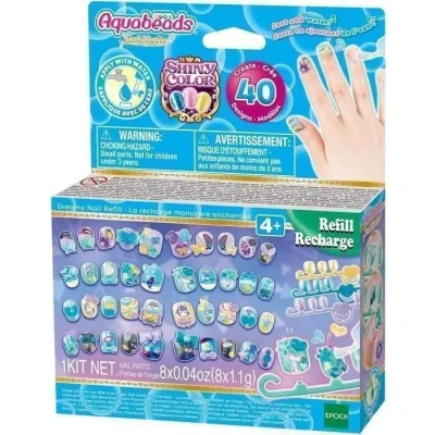 Image de Aquabeads La Recharge manucure enchantée Kit de loisirs créatifs Activité manuelle enfants en toute autonomie perles qui collent avec l&#039;eau Jouet enfant 4 ans et + 35009