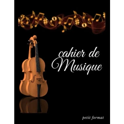 Image de Cahier de Musique Petit Format: 17x22 48 Pages Carnet Partitions avec Portées Musicales pour le Solfège ou la Composition