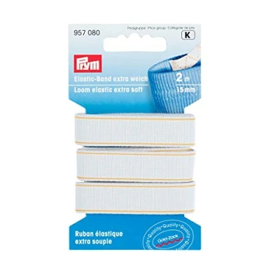 Image de Prym Loom Elastic Extra Soft, Polyester, White, 14 x 6.7 1.4 cm