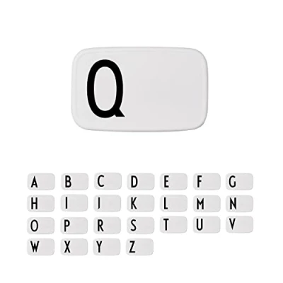 Image de Design Letters Lunch Box Blanc (A Z) Parfait comme Boite a Gouter/Lunch Enfant ou Adulte Repas Sans BPA/BPS Lave vaisselle &amp; Drop Safe Repas, 850 Ml
