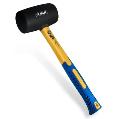 Image de S&amp;R Marteau/Maillet en Caoutchouc noir (60 mm 560 gr.)