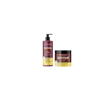Image de Lorenzo PACK SOIN Shampoing et Masque à l’Ail Noir 2x500 ml