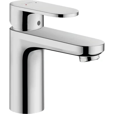 Image de hansgrohe Mitigeur de lavabo Vernis Blend, hauteur sous bec 100mm, économie d&#039;eau (EcoSmart), robinet avec tirette et vidage, chromé, 71551000
