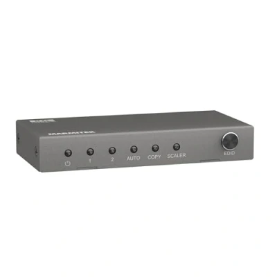 Image de Répartiteur HDMI 4K120 Gaming Marmitek Split 712 1 entrée / 2 Sorties 8K60 48Gbps HDR 120 Hz 2.1 VRR ALMM QMS QFT Switch EDID Boîtier métallique