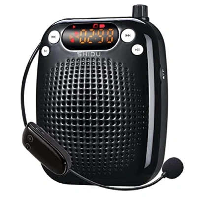 Image de amplificateur Voix Portable avec Micro Casque sans Fil 10W Batterie Rechargeable de système Son pa Haut Parleur Vocal pour Enseignants, Guides, entraîneurs, présentateurs