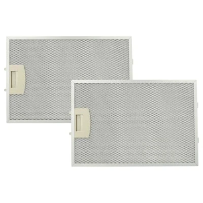 Image de vhbw 2x filtres permanent à graisse compatible avec Bosch DKE765A/02, DKE785C/01, DKE785C/02, DKE965A/01, DKE965A/03 hotte de cuisine, métal