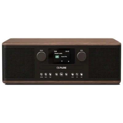 Image de Pure Classic C D6 Système Musical (Lecteur CD, Dab+/FM, Bluetooth, AUX, USB, Alarme Sleeptimer) Café Noir/Noyer