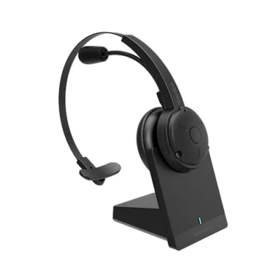 Image de Speedlink Casque Sona Pro Bluetooth Mono très léger avec Microphone et antibruit, Station de Charge pour Le Bureau télétravail, branchement sans Fil ou câble USB, Noir