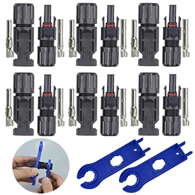 Image de FULARR® 6 Paire Professionnel Mâle Femelle Solaire Panneau Câble Connecteur, avec 2Pcs Connecteur Wrench, pour Photovoltaïque Système