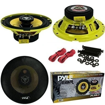 Image de COUPLE DE HAUT PARLEUR DIFFUSEUR PYLE PLG6.3 16,50 CM 165 MM 6,5&quot; 280 WATT RMS ET 560 MAX AU PRÉDISPOSITION AUTO RANGE À 3 RUE COAXIAUX POUR LOGEMENTS STANDARDES PORTES, PORTIER EST GUICHET VOITURE