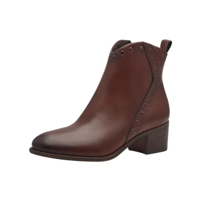 Image de MARCO TOZZI Bottines zippées pour Femme 2 25381 43 Botte Tendance, Cognac, 36 EU