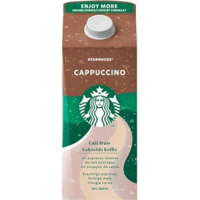 Image de Starbucks® Cappucino Multiserve 750 ml Café au Lait et Cacao en Brique Refermable Prêt à Boire Vendu l&#039;Unité