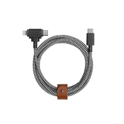 Image de Native Union ECO Belt Câble universal USB C vers C/Lightning 1.8m Zebra