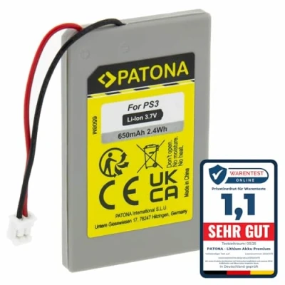 Image de PATONA Batterie Rechange pour Sony LIP1359, LIP1859, LIP1472 Batteries Compatible avec Playstation 3 CECHZC2E, Sixaxis Controller, PS3 Wireless Controller