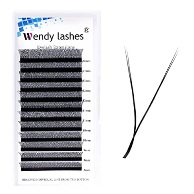 Image de Cils YY Extension de Soie 0.07mm Lashes C Curl 11mm Volume Russe 2D Individuels en Bouquet Y Lash Extensions par WENDY