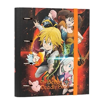 Image de Grupo Erik Classeur A4 4 Anneaux The Seven Deadly Sins Rigide Anneaux, Format 27 x 32 cm Fournitures Scolaire, Organiseurs, de Bureau