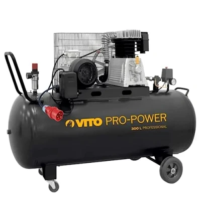 Image de VITO Compresseur à Courroie 300 L 4000W 5.5CV 10 Bar piston 500L/min.