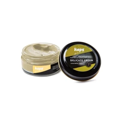 Image de Kaps Crème Délicate De Cirage Cuir Naturel Et Synthé Soin Chaussures Professionnel Intensif Du Nourrissant Pot Verre 50ml Plusieurs Couleurs (137 Crème)