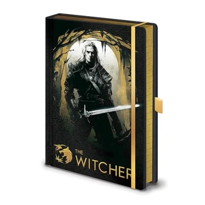 Image de Pyramid The Witcher (Forrest Hunt Design) Carnet de notes A5 avec couverture en cuir synthétique et papier ligné