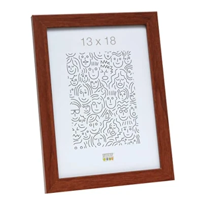 Image de Deknudt Frames S44CH3 Basic Cadre Photo Bois/MDF Brun Clair Fin 13 x 18 cm