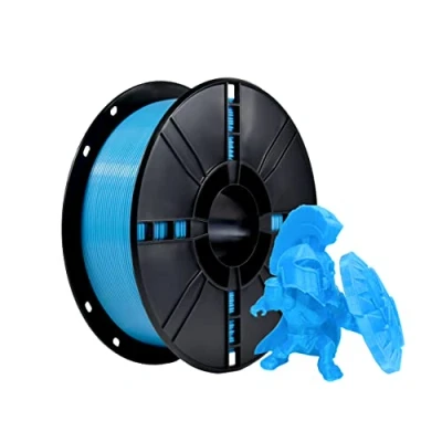 Image de Filament PLA Plus (PLA+) 3D 1,75 mm, Plus, précision dimensionnelle +/ 0,02 bobine de 1 kg (2,2 lbs) d&#039;impression pour imprimante 3D, bleu ciel