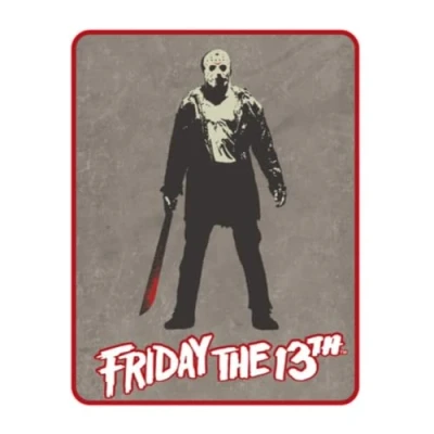 Image de Franco Jason Horror Bedding Couvre lit Super Doux en Micro Raschel pour Halloween Friday The 13th 116,8 x 152,4 cm (Produit sous Licence Officielle)