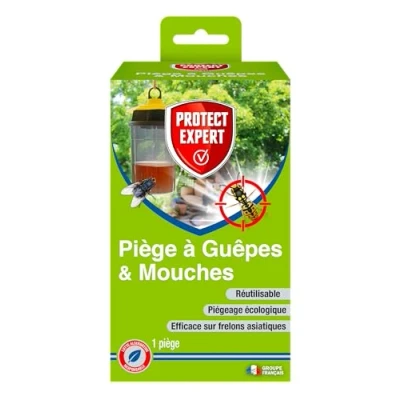 Image de PROTECT EXPERT GUEPIEG Piège A Guêpes, Frelons Et Mouches Réutilisable Poser Ou Suspendre En Extérieur