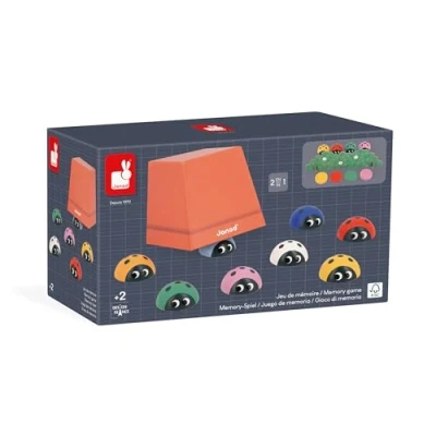 Image de Janod Jeu de Mémoire Coccinelles Idéal préparation Maternelle et Petite Section Apprendre Les Couleurs Jouet Educatif Enfant Dès 24 Mois, J05079