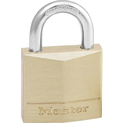 Image de Master Lock 130EURD Cadenas à Clé en Laiton, Doré, 4,9 x 3 1,2 cm