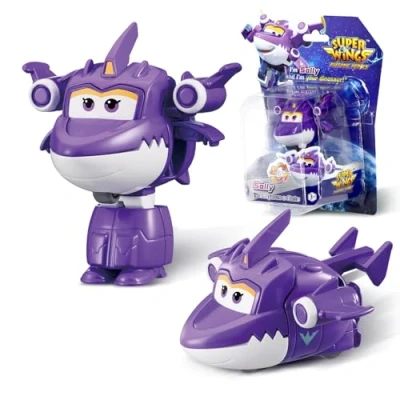 Image de Super Wings Jouets Transformer Sally, Figures d&#039;action 2 en 1, Jouet Robot Avion 5cm, Transformateur pour Garçons et Filles à partir de 3 Ans