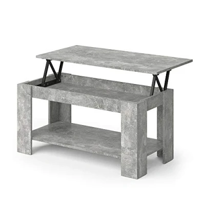 Image de Vicco Table Basse Lorenz, Béton, 100 x 50 cm avec Fonction d&#039;élévation