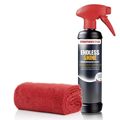 Image de detailmate Quick Detailer Menzerna Endless Shine Kit de finition composé d&#039;un produit 500 ml, avec chiffon en microfibre, super moelleux, 40 x cm, 550 g/m²