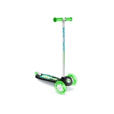 Image de STAMP Trottinette 3 balances SKIDS Control Roues Lumineuses, JS123045L, Vert Bleu Blanc Noir