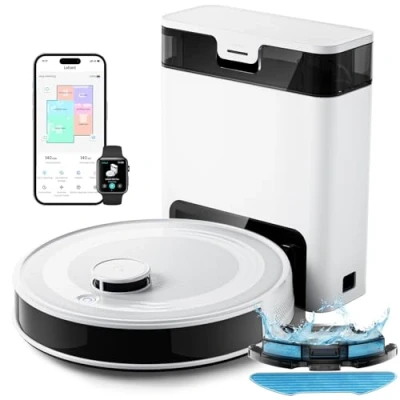 Image de Lefant M2S Pro Robot Aspirateur Laveur 6000Pa avec Station Vidage Automatique Poussière,Navigation Laser Cartographie,Nettoyage Personnalisé, Évitement d&#039;obstacles PSD, Idéal pour Poils d&#039;animaux