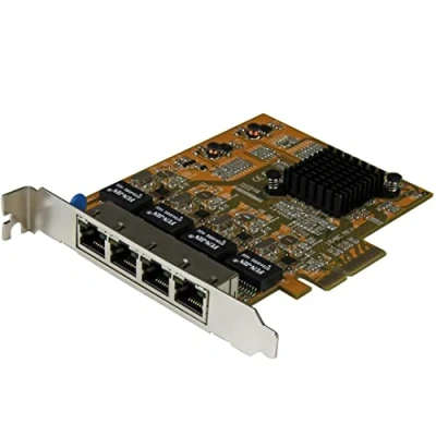 Image de StarTech.com Carte réseau PCI Express à 4 ports Gigabit Ethernet avec chipset Realtek RTL8111G Adaptateur NIC PCIe GbE (ST1000SPEX43)