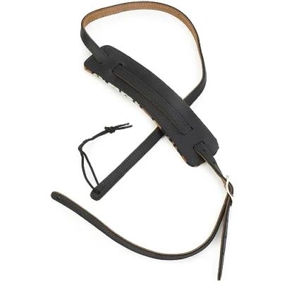 Image de Fender® »JOE STRUMMER VINTAGE STRAP« Sangle pour guitare&quot;Joe Strummer&quot; Signature Cuir Largeur 6.35cm Couleur: Noir/Léopard
