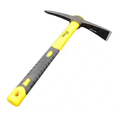 Image de forgé désherbage Mattock Hoe 15 Pouces, par Marteau Complet, poignée en Fibre de Verre plastifiée, Pick 1.4lb