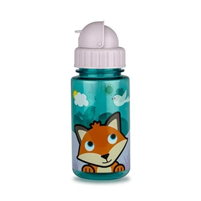 Image de TUM Gourde Enfants, Enfants avec Paille Tritan, 400 ml, sans BPA Felicity le Renard