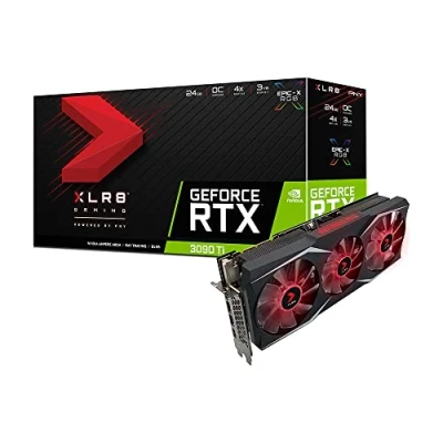 Image de PNY GeForce RTX™ 3090 Ti 24GB GDDR6X XLR8 Gaming Epic X RGB™ Uprising Triple Fan Carte Graphique Edition Overclockée