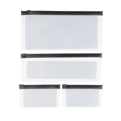 Image de Ideen mit Herz Lot de 4 Sacs à fermeture éclair Réutilisables et stables en plastique refermables transparents 3 tailles différentes