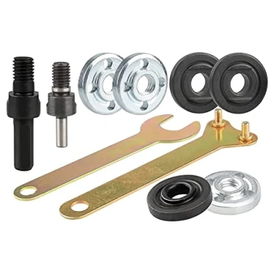 Image de FYOBOT Adaptateur de Meuleuse D&#039;Angle Perceuse avec Pi¨¨Ces D&#039;¨Crou ¨¤ Bride, 3 ¨Crous Bride Rechange et Outil Conversion Cl¨