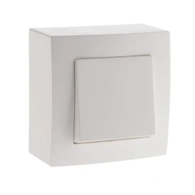 Image de Interrupteur complet va et vient 10A en saillie blanc gamme Presto Zenitech