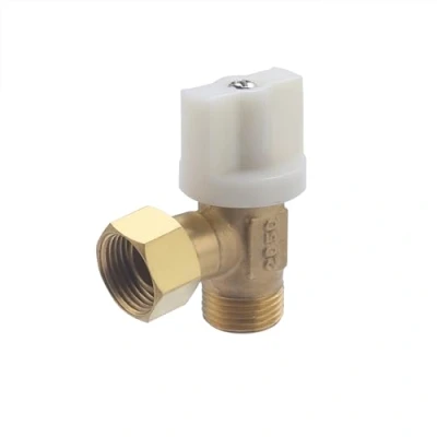 Image de Robinet WC Quart de Tour Equerre Laiton Brut Mâle Femelle Ecrou Tournant 12x17 (3/8) NOYON &amp; THIEBAULT