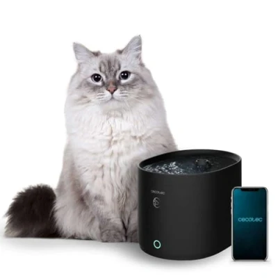 Image de Cecotec Fontane D&#039;Acqua per Animali Pumba 2500 Refresh Smart. Capacité de 2,5 litres, Filtre Haute Performance, Contrôle d&#039;application, Système Circulation, Rappel Nettoyage et Remplacement