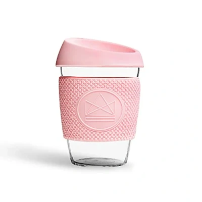 Image de Neon Kactus 340 ml Tasse à café/mug de voyage réutilisable en verre borosilicate soufflé la main Couvercle silicone qualité alimentaire 100 % sans plastique et entièrement recyclable