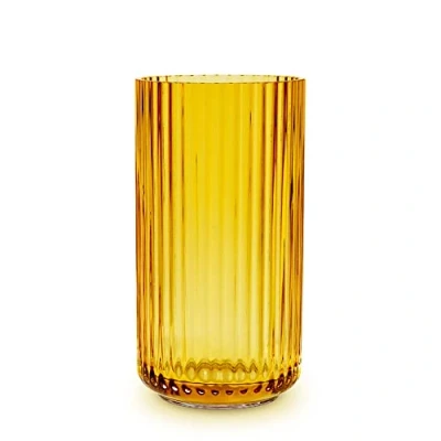 Image de Lyngby Porcelæn Vase H20.5 cm en Verre soufflé Intemporel, Jaune