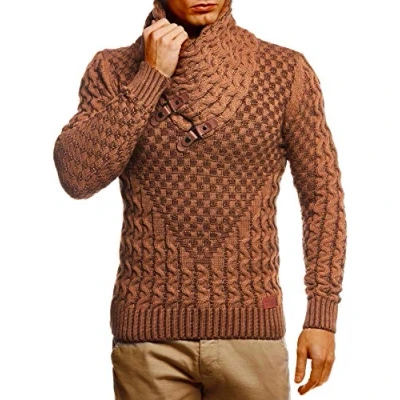 Image de Leif Nelson Pull en tricot pour homme avec col châle d&#039;hiver de qualité supérieure Coupe droite Idéal les looks décontractés et professionnels Disponible dans nombreuses tailles