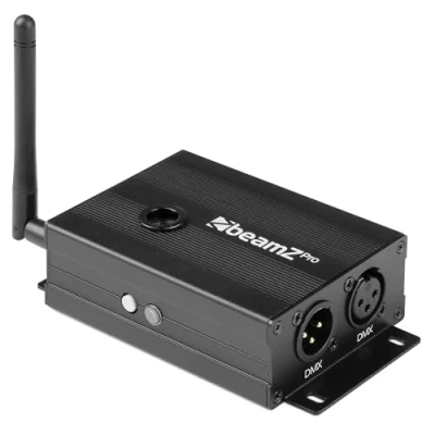 Image de BeamZ Pro WTR10 Émetteur Récepteur Hybride DMX Sans Fil WDMX et Eazy Link, Entrée/Sortie XLR, Alimentation Powercon, Idéal pour Piloter vos Projecteurs en sur Ponts de Lumière